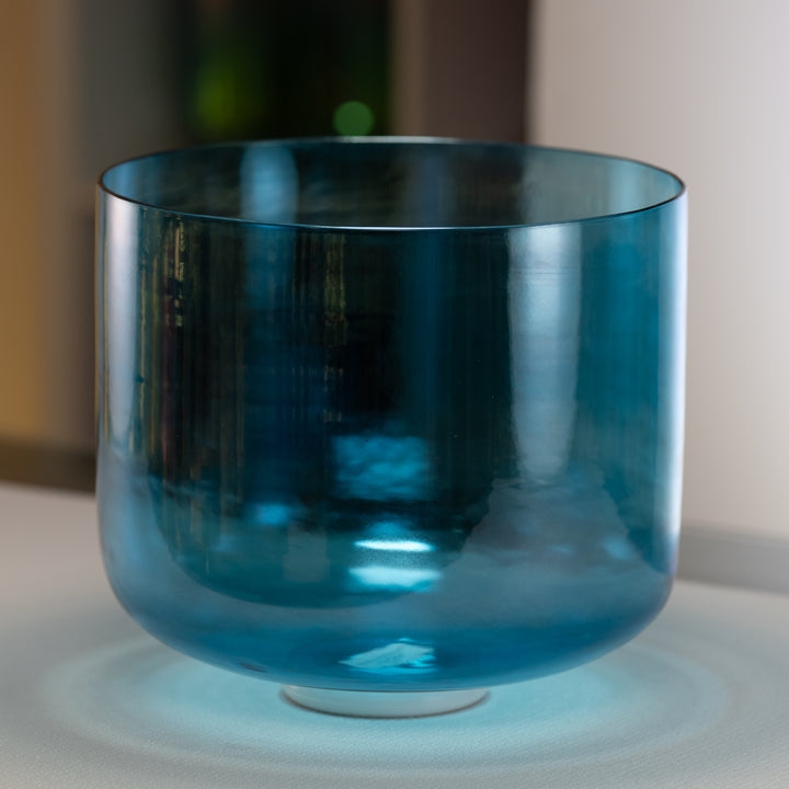 11.75" B+38 Caribbean Blue Crystal Singing Bowl