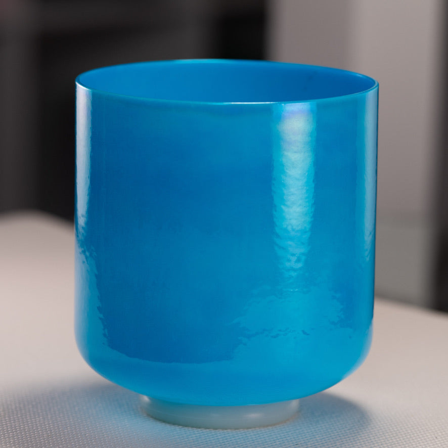 8" D#-4 Serenity Sky Crystal Singing Bowl, Perfect Pitch