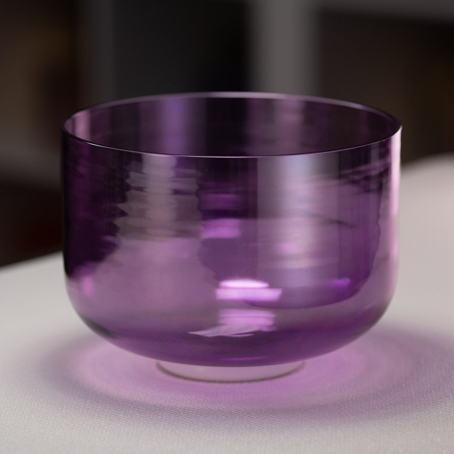 9.75" C#-42 Lavender Lotus Crystal Singing Bowl