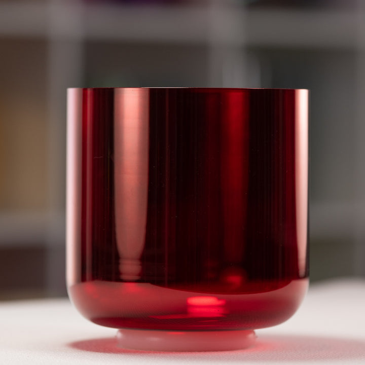 7.5" D+7 Ruby Ray Crystal Singing Bowl, Perfect Pitch