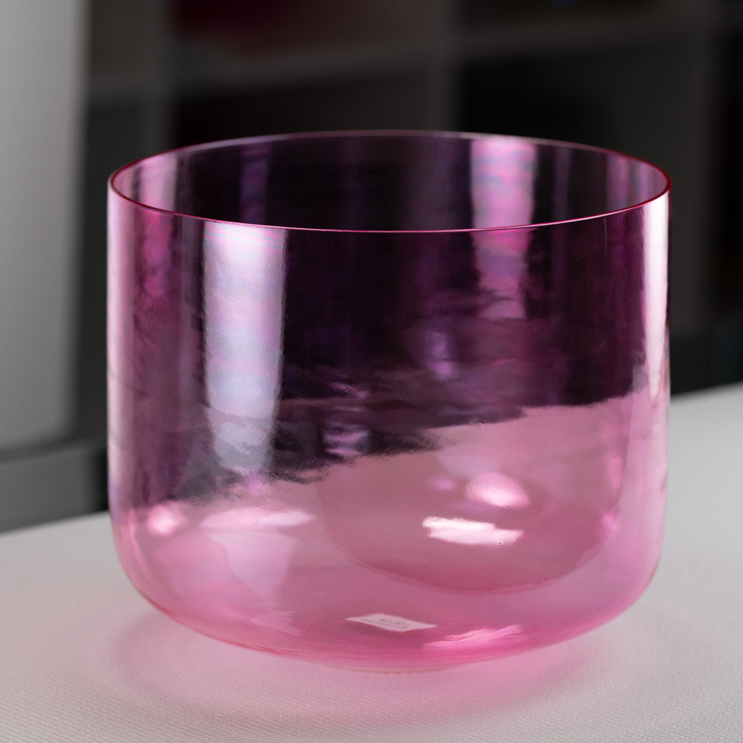 11.75" C-45 Pink Lotus Crystal Singing Bowl