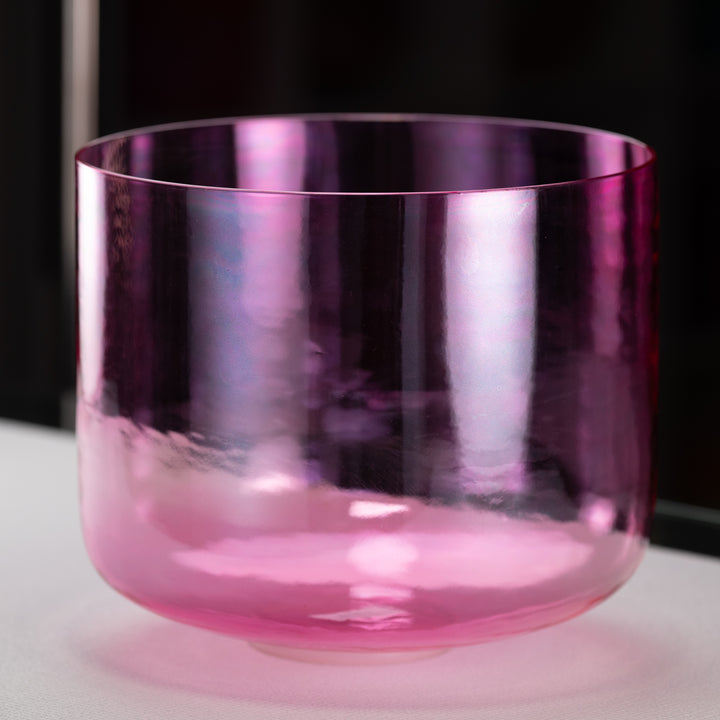 11.75" C-45 Pink Lotus Crystal Singing Bowl