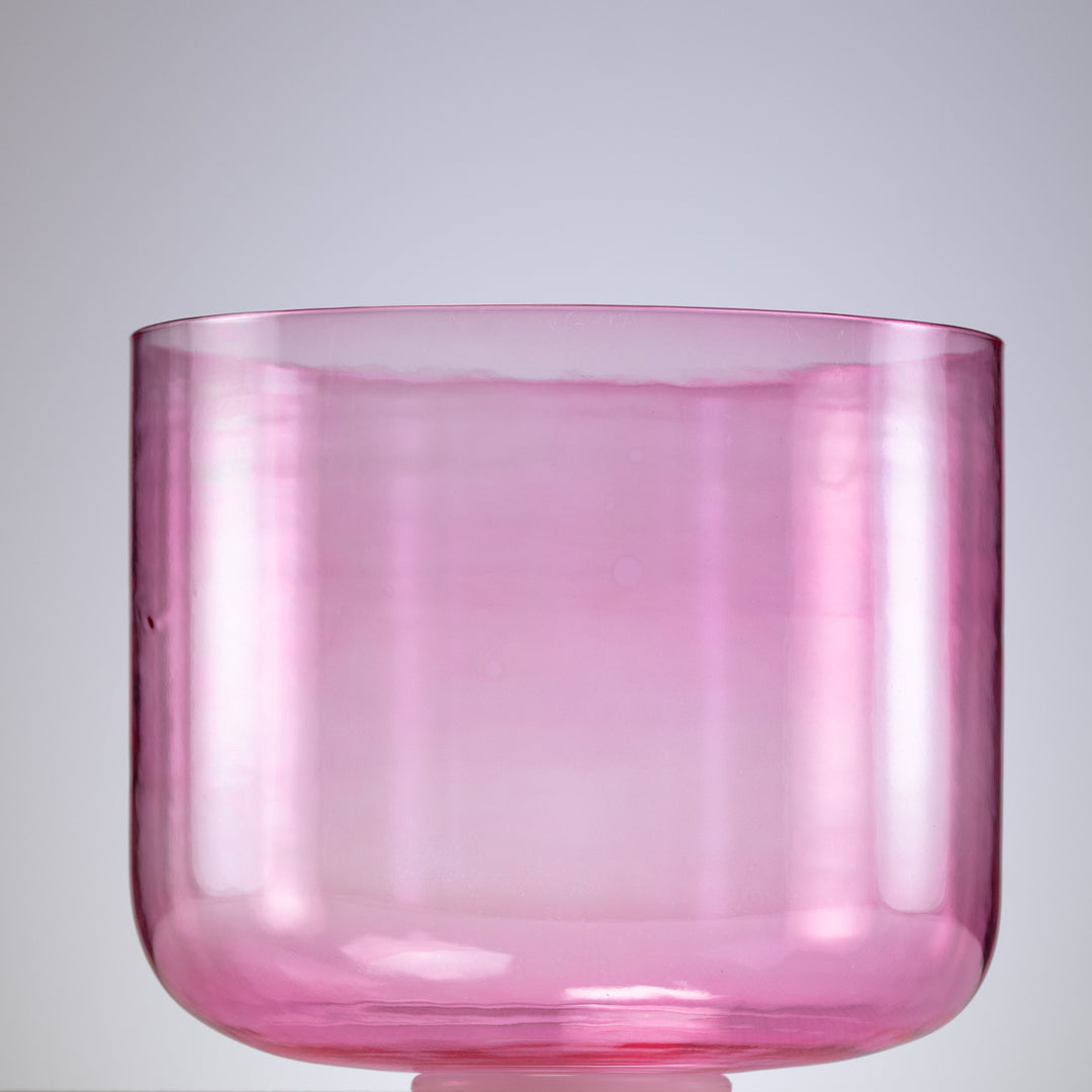 11.75" B-32 Pink Lotus Crystal Singing Bowl