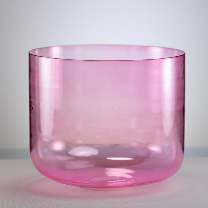 11.75" B-32 Pink Lotus Crystal Singing Bowl