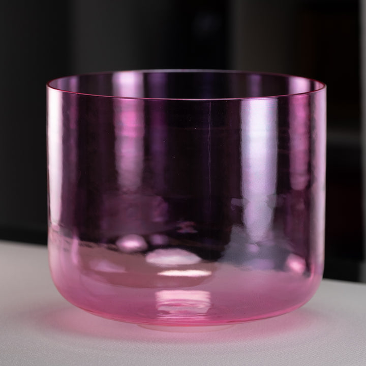 11.75" B-32 Pink Lotus Crystal Singing Bowl