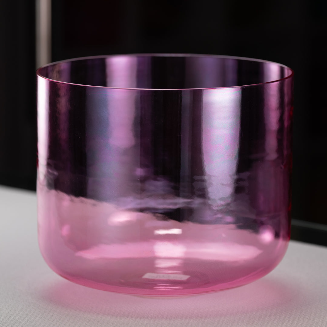 11.75" B-32 Pink Lotus Crystal Singing Bowl