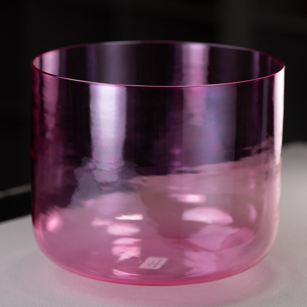 11.75" B-32 Pink Lotus Crystal Singing Bowl