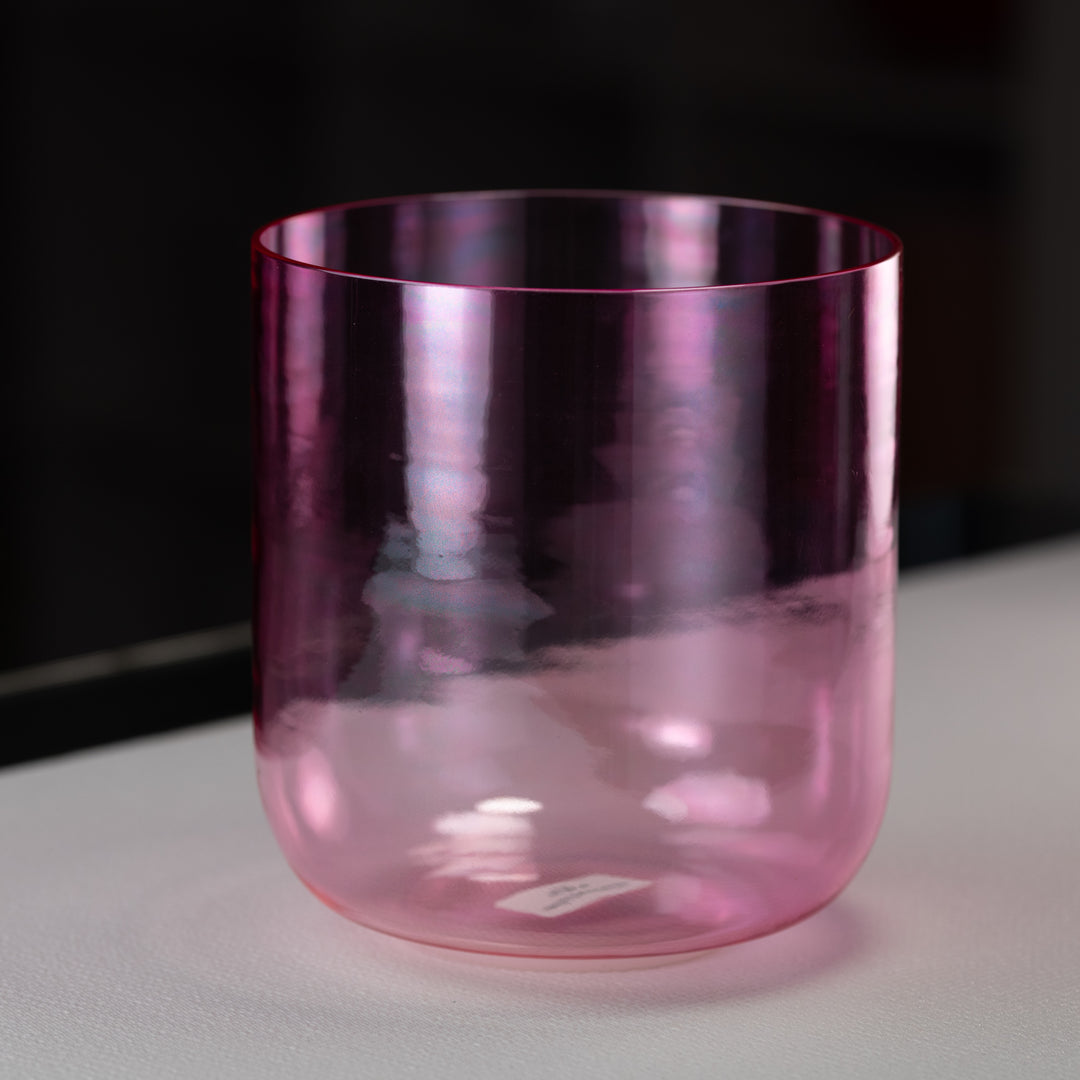 8" A#-29 Pink Lotus Crystal Singing Bowl