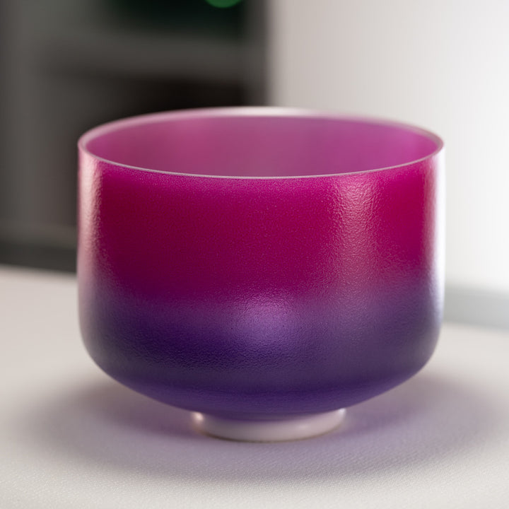 10" E-28 Blossoming Heart Frosted Crystal Singing Bowl