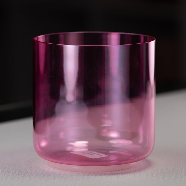 6.25" F#+25 Pink Lotus Crystal Singing Bowl