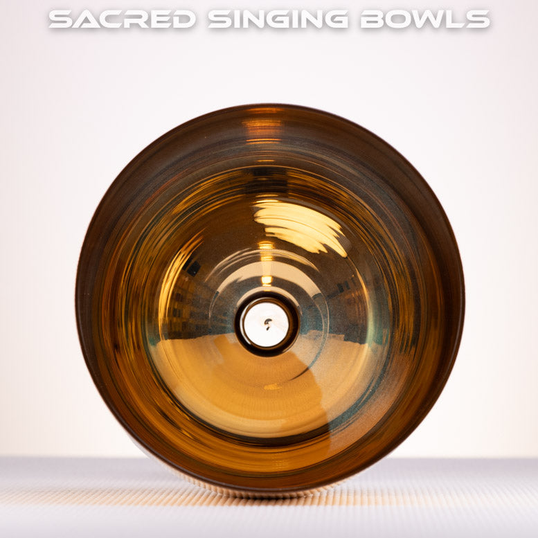 8" A#+24 24k Gold Crystal Singing Bowl Handheld  | Sacred Singing Bowls