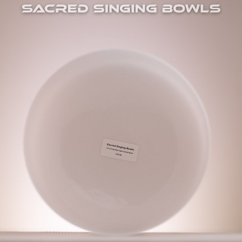 10" C+29 White Light Crystal Singing Bowl, Sacred Singing Bowls