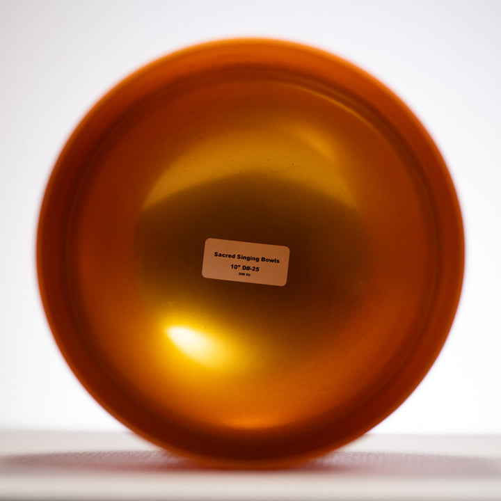 10" D#-25 Setting Sun Frosted Crystal Singing Bowl