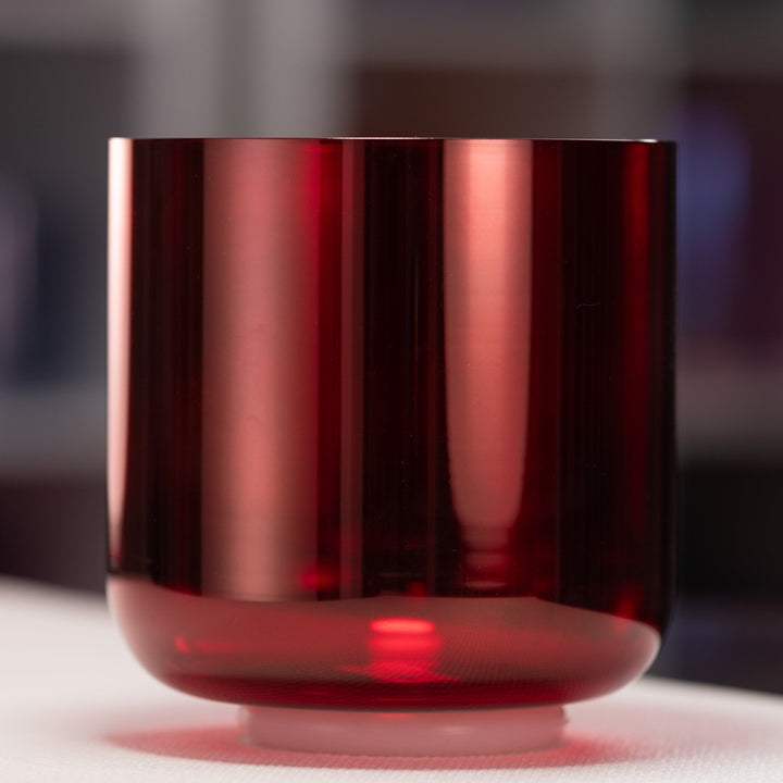 7.5" D+7 Ruby Ray Crystal Singing Bowl, Perfect Pitch