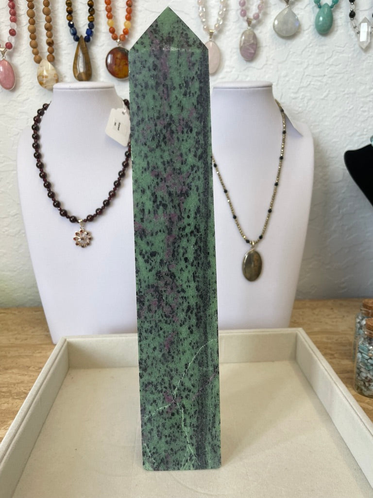 Large Ruby Zoisite Tower