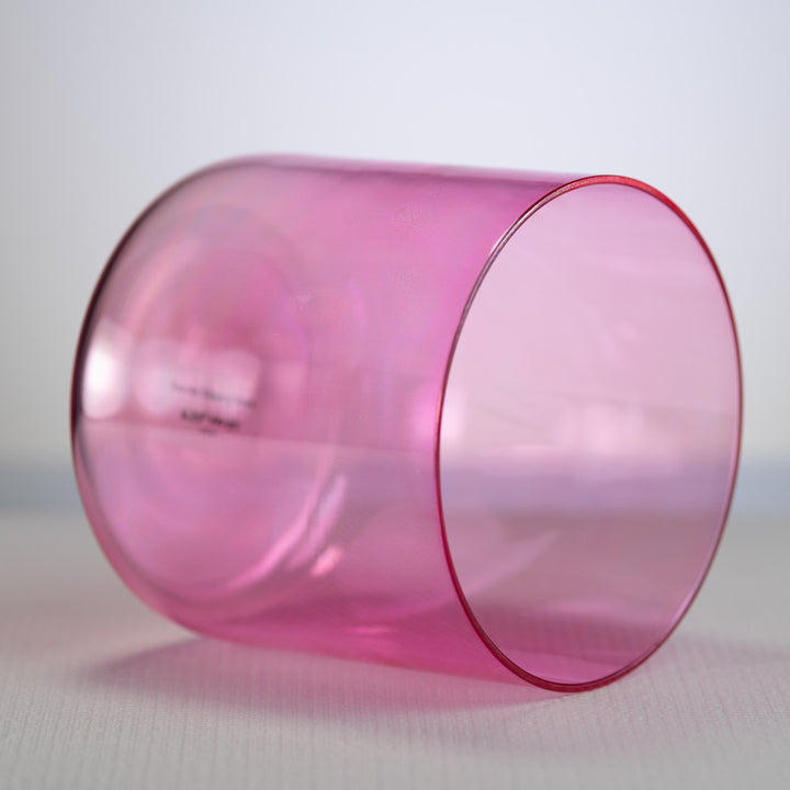 6.25" F#+25 Pink Lotus Crystal Singing Bowl