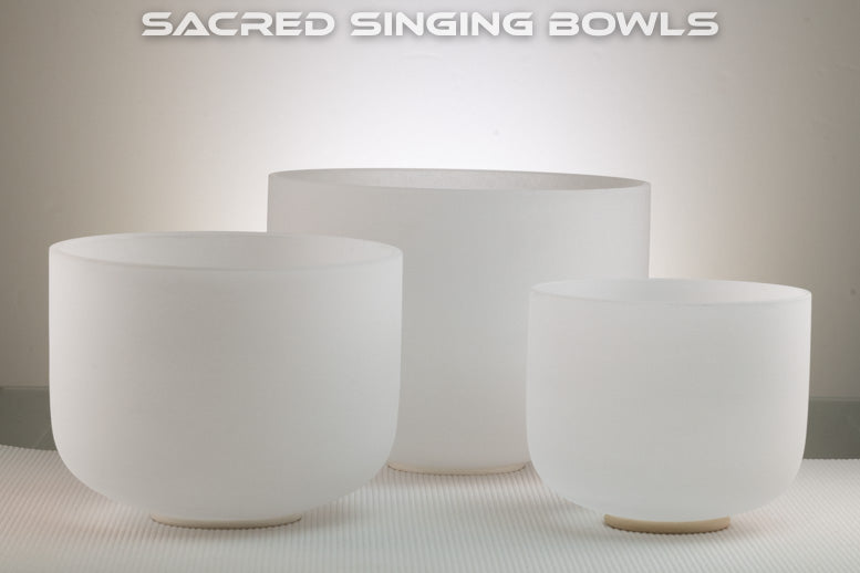 Frosted Singing Bowl Set: D Major, Sacred Singing Bowls