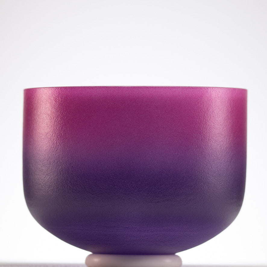 10" G-26 Blossoming Heart Frosted Crystal Singing Bowl