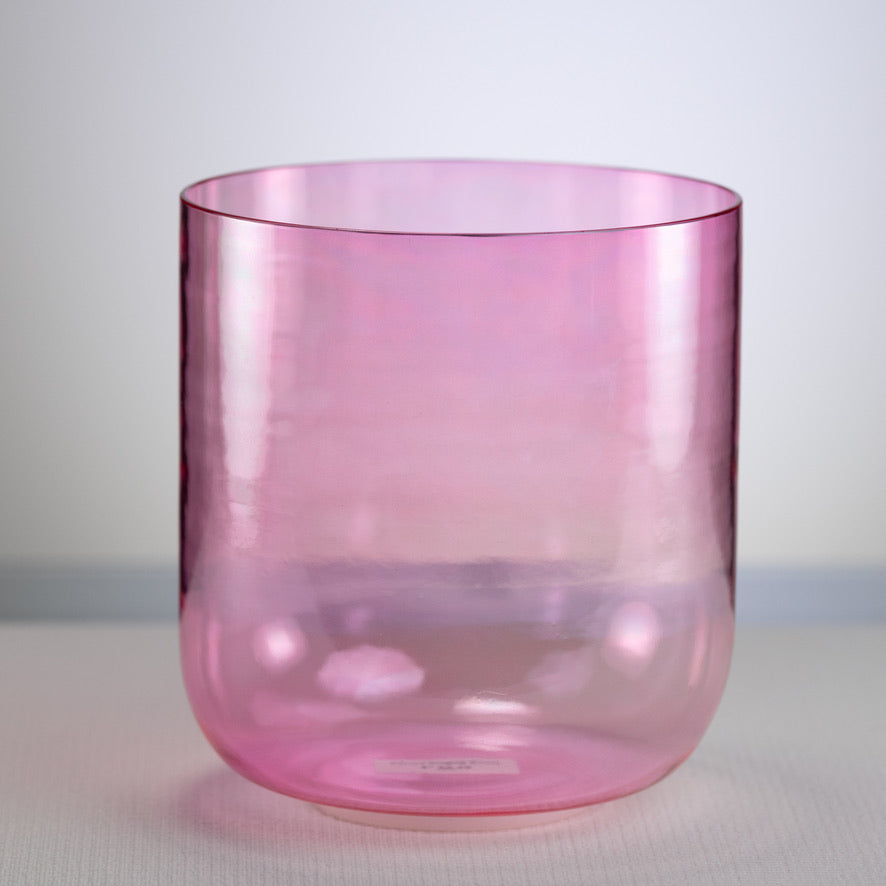 8" A#-29 Pink Lotus Crystal Singing Bowl