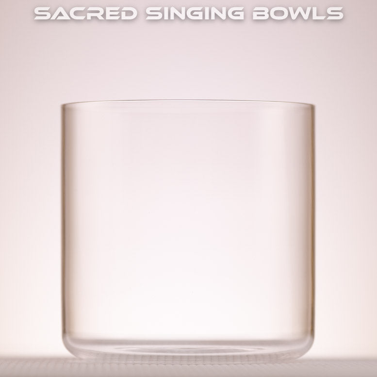 6" F#4-9 Clear Quartz Crystal Singing Bowl, Perfect Pitch, Sacred Singing Bowls