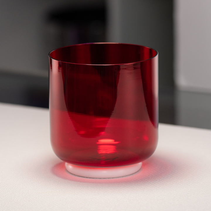 6" F#+8 Ruby Ray Crystal Singing Bowl, Perfect Pitch