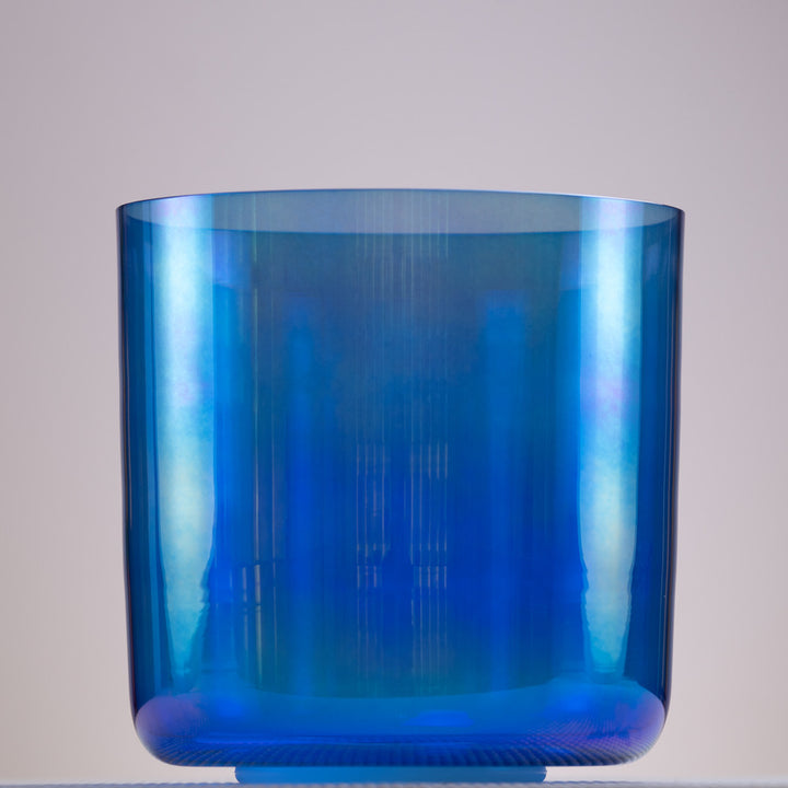 8" F#-10 Sapphire Spirit Crystal Singing Bowl, Prismatic, Perfect Pitch, Sacred Singing Bowls