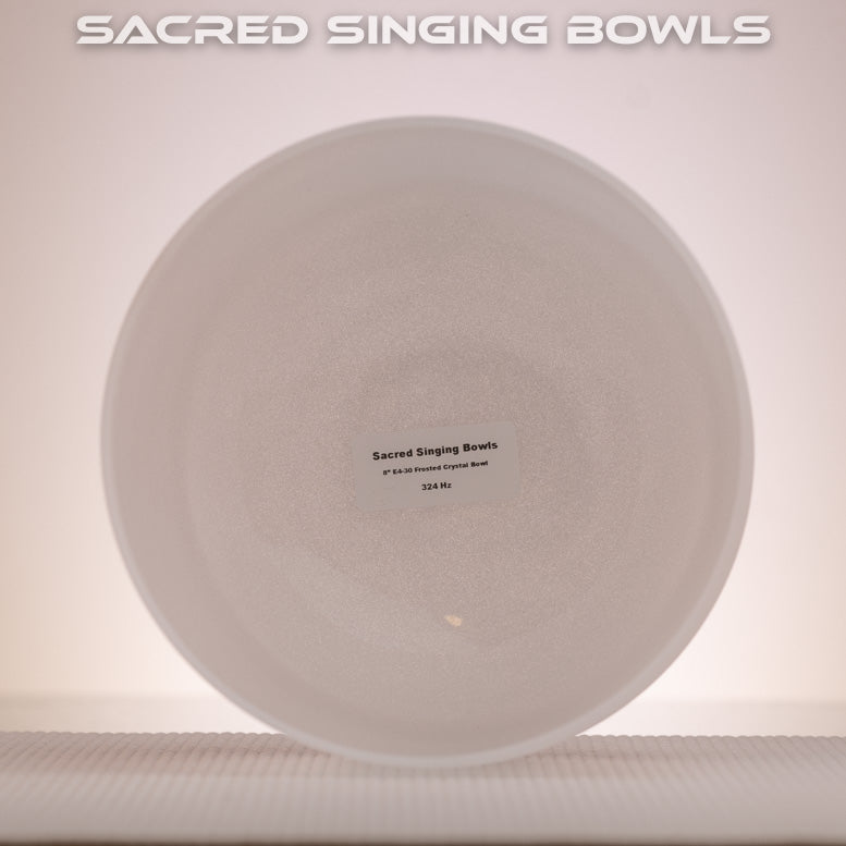 Frosted Crystal Singing Bowl Set: A minor, Sacred Singing Bowls