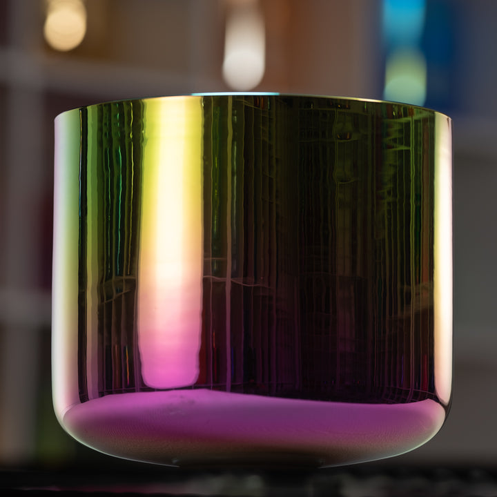 11" D+42 Celestial Rainbow Crystal Singing Bowl