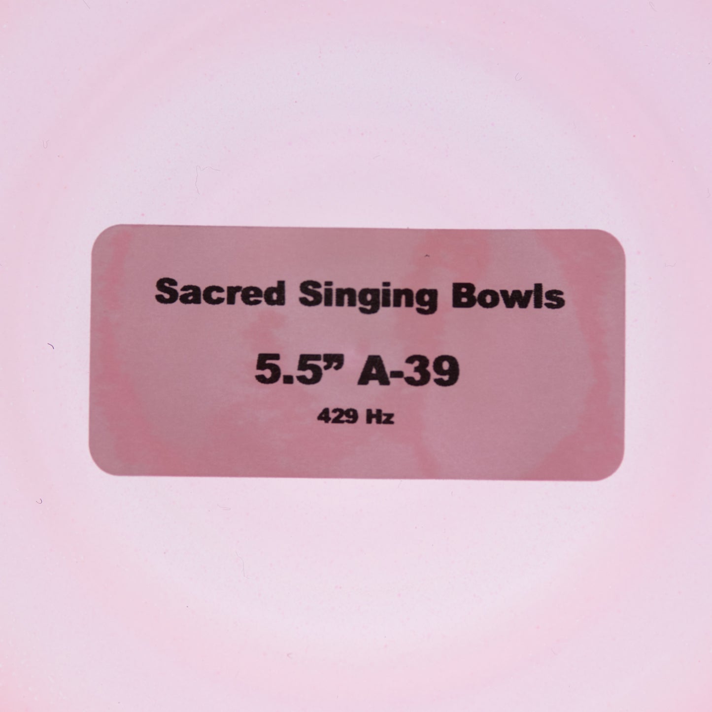 5.5" A-39 Pink Sapphire & Carnelian Color Crystal Singing Bowl, Sacred Singing Bowls