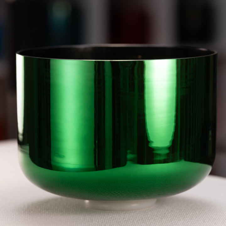 12" F#-36 Emerald Heart Crystal Singing Bowl
