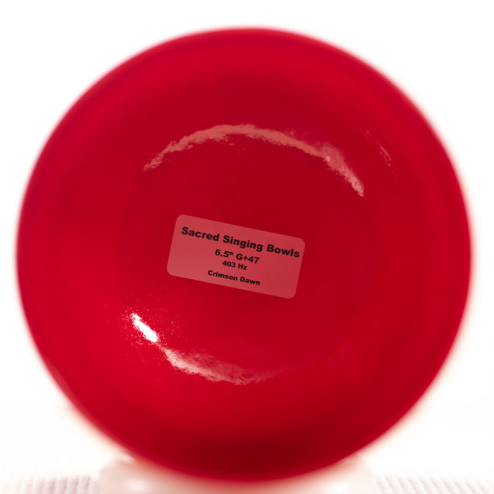 6.5" G+47 Crimson Dawn Crystal Singing Bowl