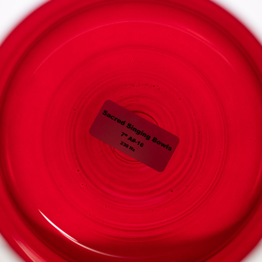 7" A#-16 Ruby Ray Crystal Singing Bowl
