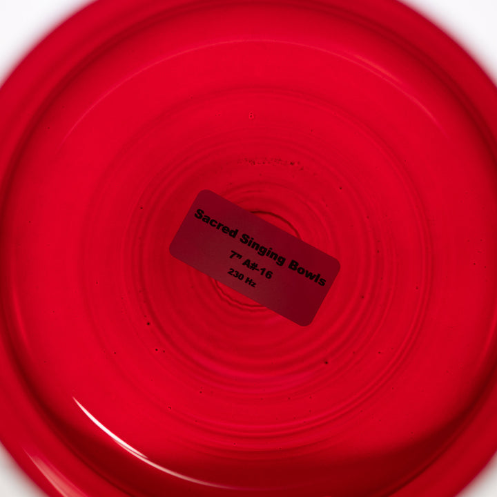 7" A#-16 Ruby Ray Crystal Singing Bowl