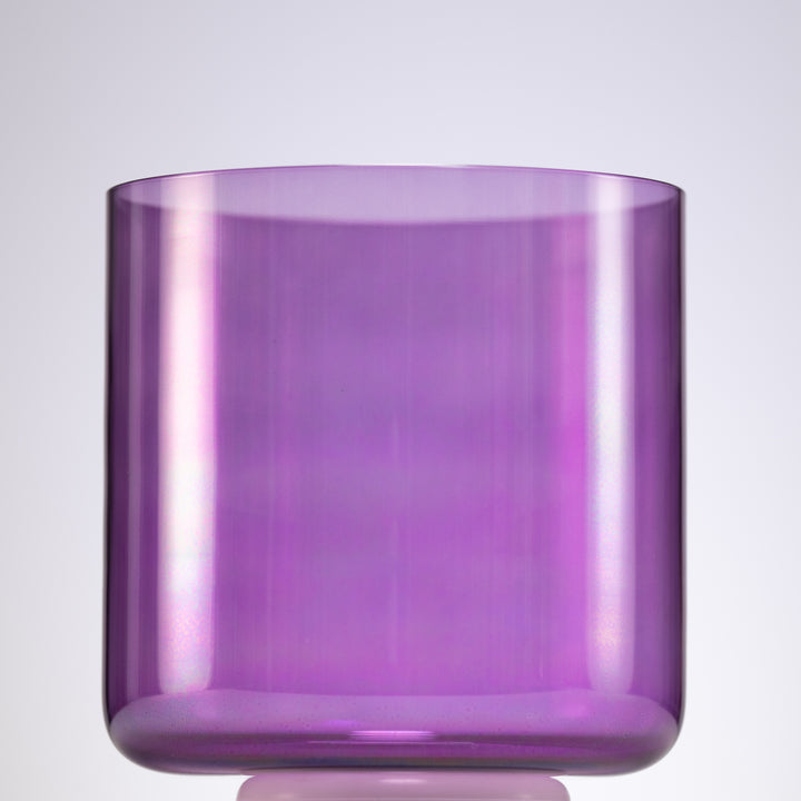 7.5" B+6 Lavender Lotus Crystal Singing Bowl, Perfect Pitch