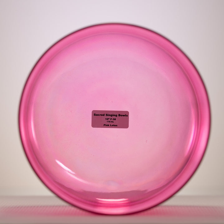 10" F-38 Pink Lotus Crystal Singing Bowl