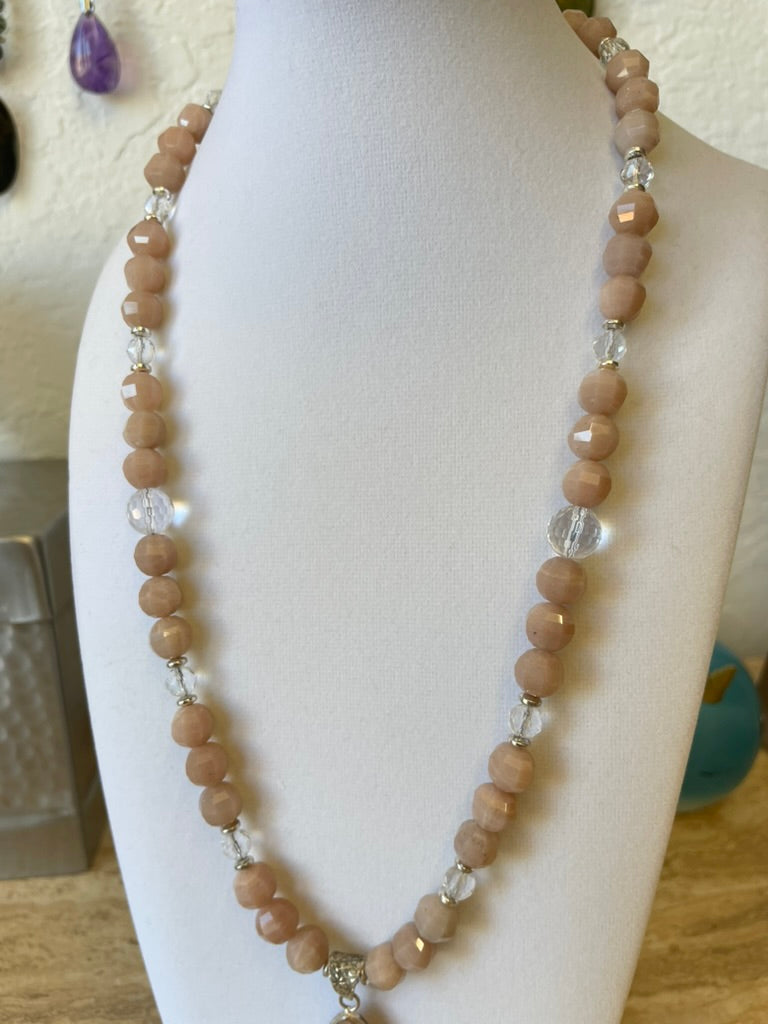Peach Moonstone Necklace