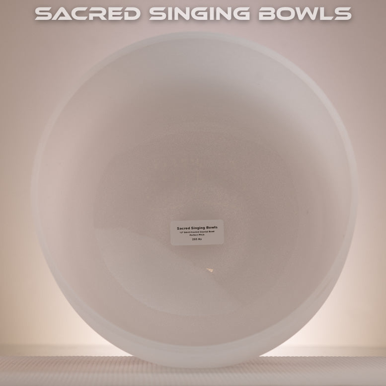 12" D+8 Frosted Crystal Singing Bowl, Sacred Singing Bowls