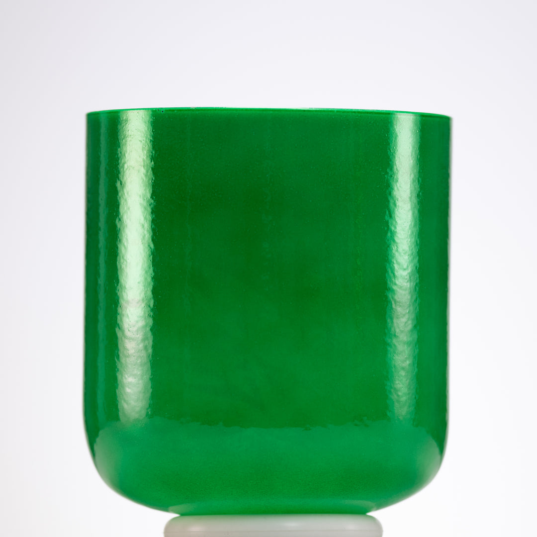 7" D#-17 Emerald Heart Crystal Singing Bowl