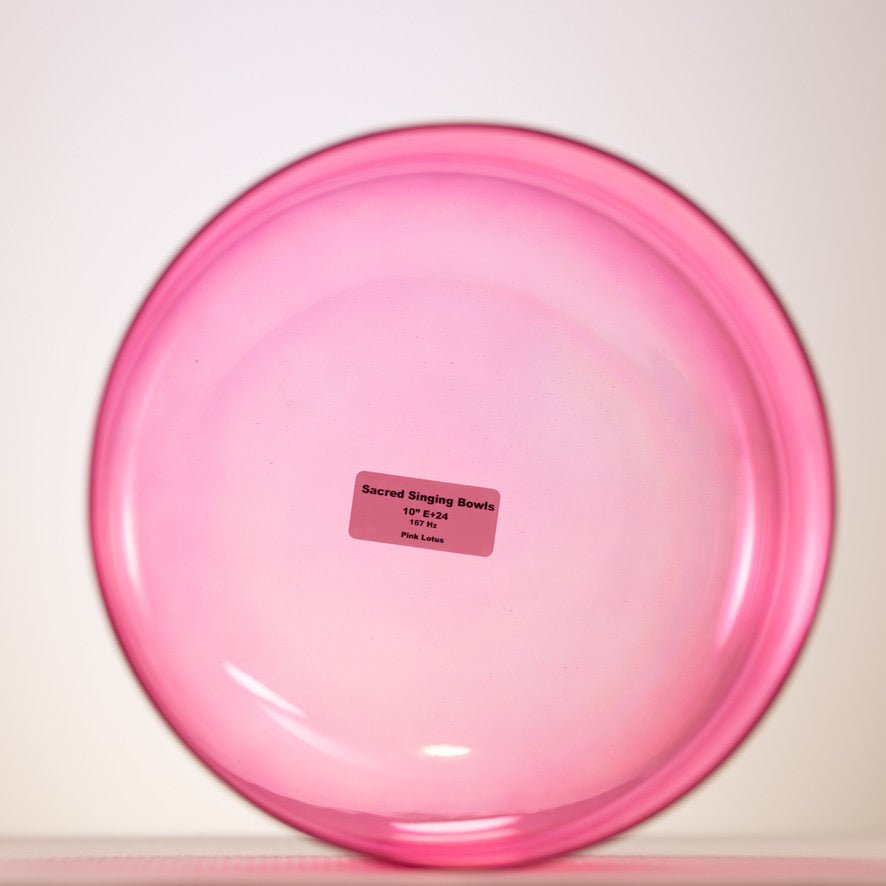 10" E+24 Pink Lotus Crystal Singing Bowl