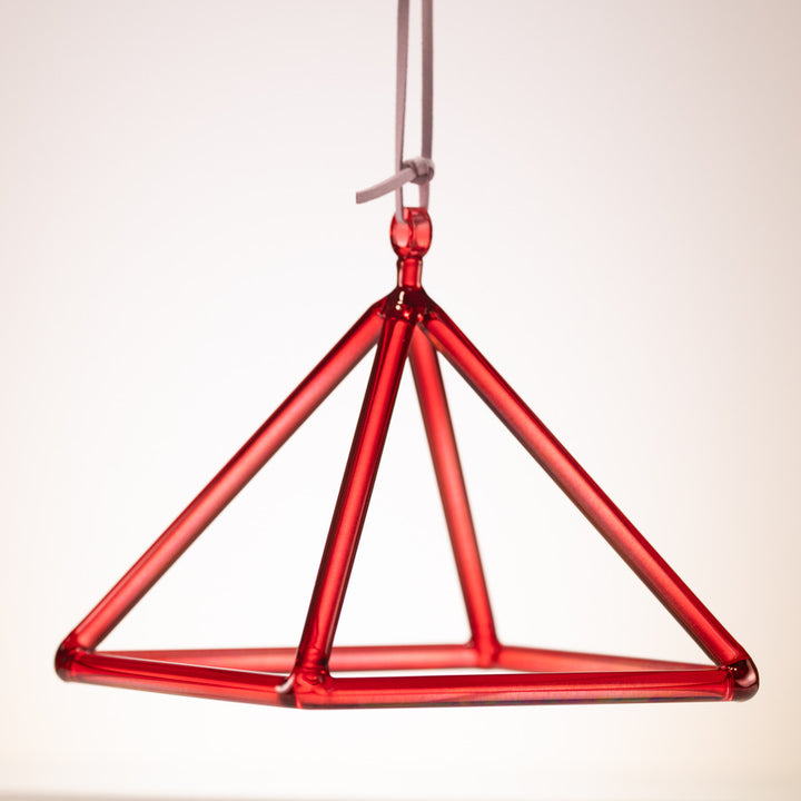 7.75" Ruby Ray Crystal Singing Pyramid