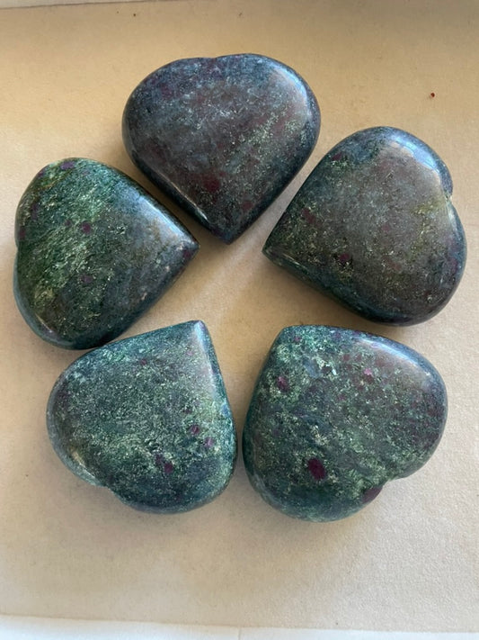 Ruby Kyanite Fuschite Hearts