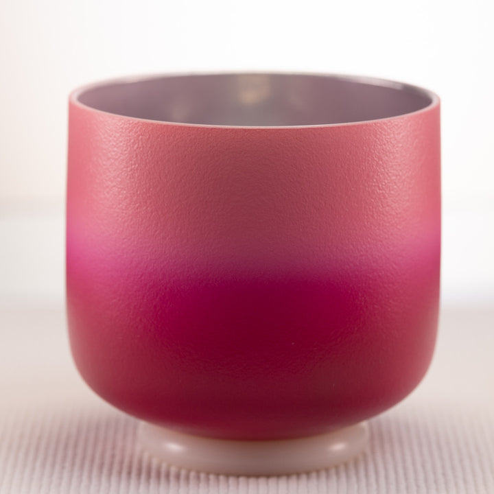 7" B-27 Frosted Rosebud Crystal Singing Bowl