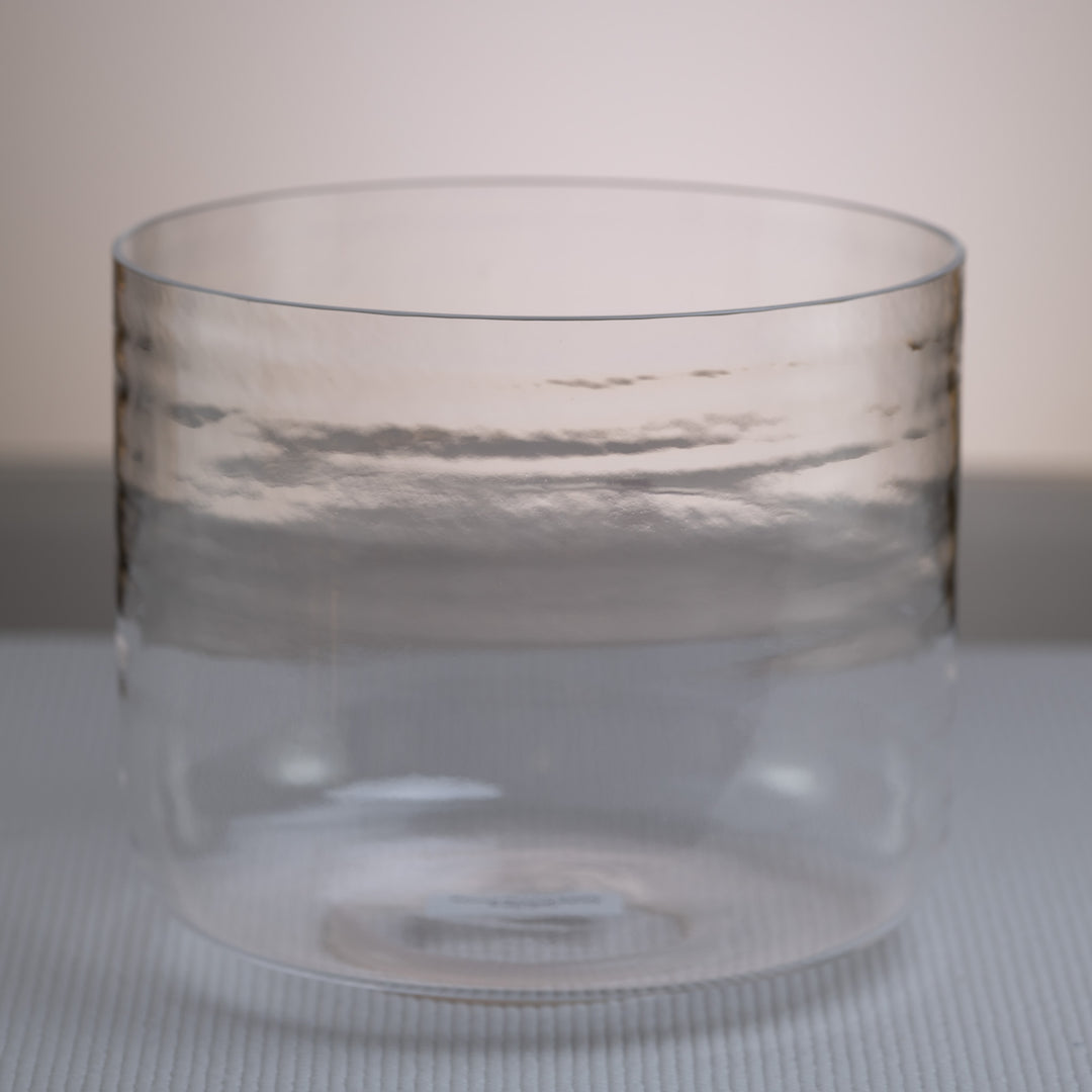 9.25" G+9 Clear Quartz Crystal Singing Bowl, Sacred Singing Bowls