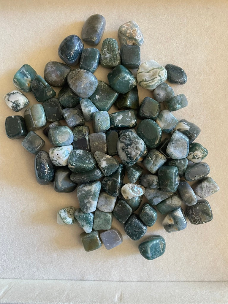 Moss Agate Tumbles