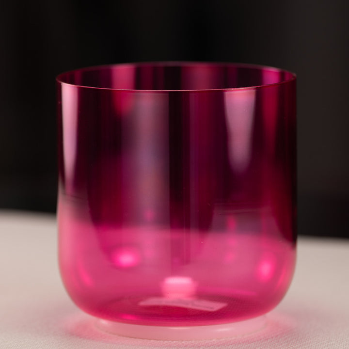 6" F#-46 Pink Lotus Crystal Singing Bowl