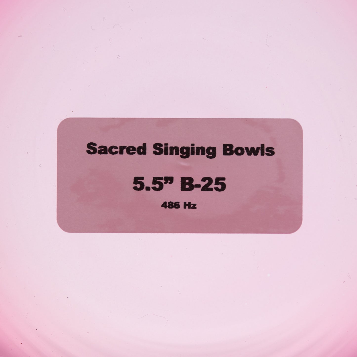5.5" B-25 Pink Sapphire & Carnelian Color Crystal Singing Bowl, Sacred Singing Bowls
