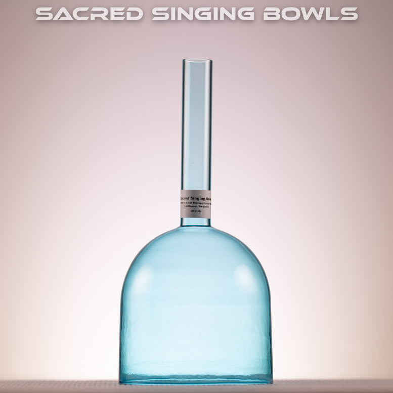 5" F+19 Turquoise Tide Crystal Singing Bowl, Handheld, Sacred Singing Bowls