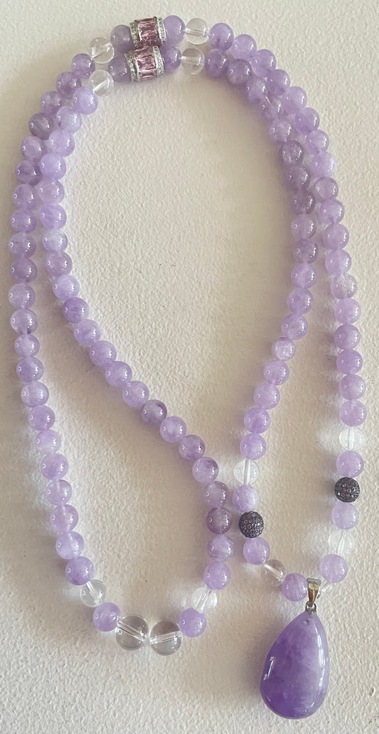 Lilac Amethyst Mala