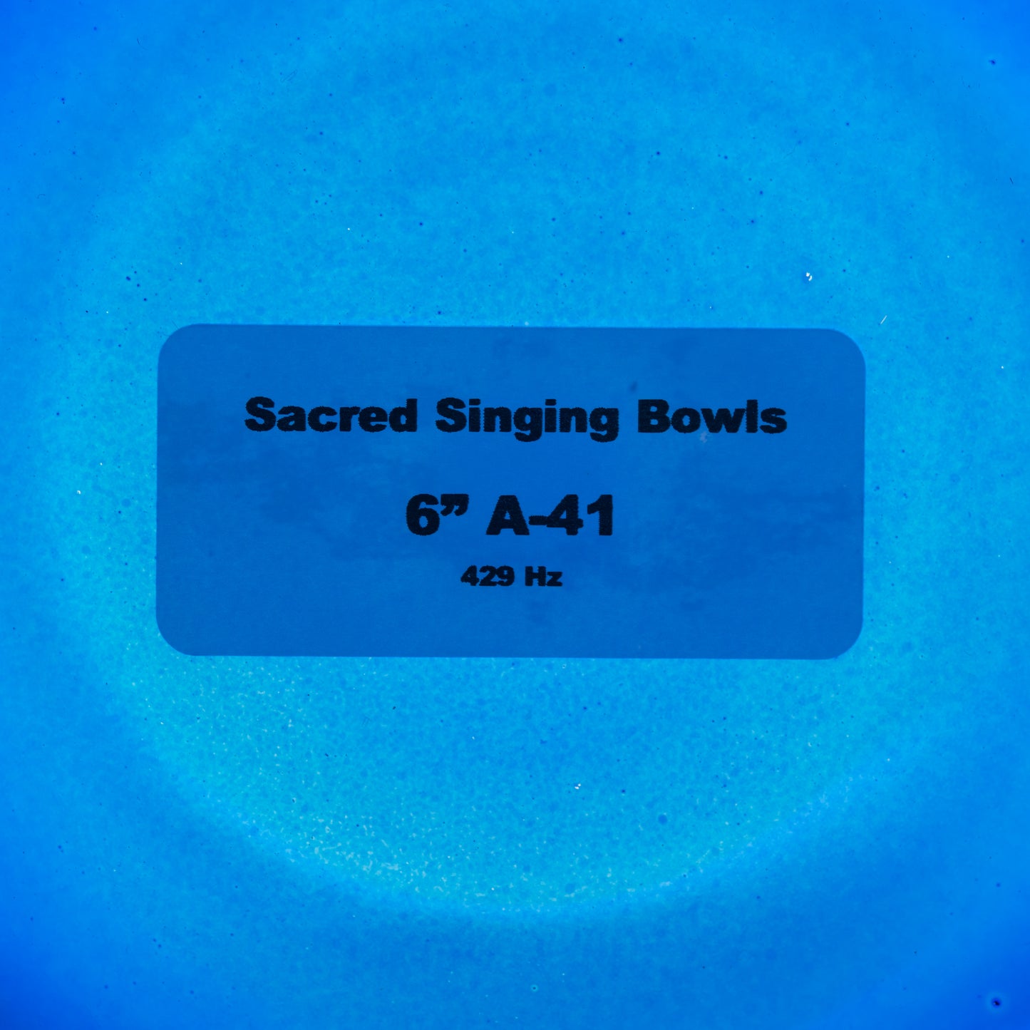 6" A-41 Sapphire Color Crystal Singing Bowl, Prismatic, Sacred Singing Bowls