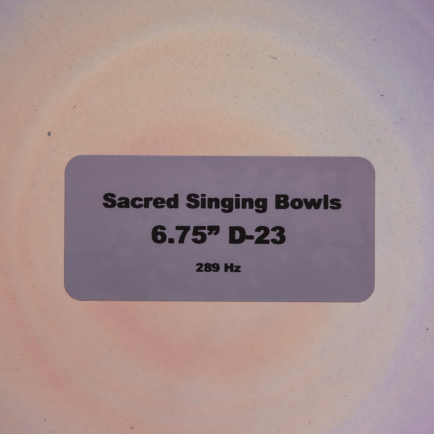 6.75" D-23 Amethyst Color Crystal Singing Bowl, Prismatic, Sacred Singing Bowls